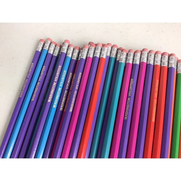 Wooden Pencil Lot Washington Volunteers NEW 50 Count - Picture 2 of 5